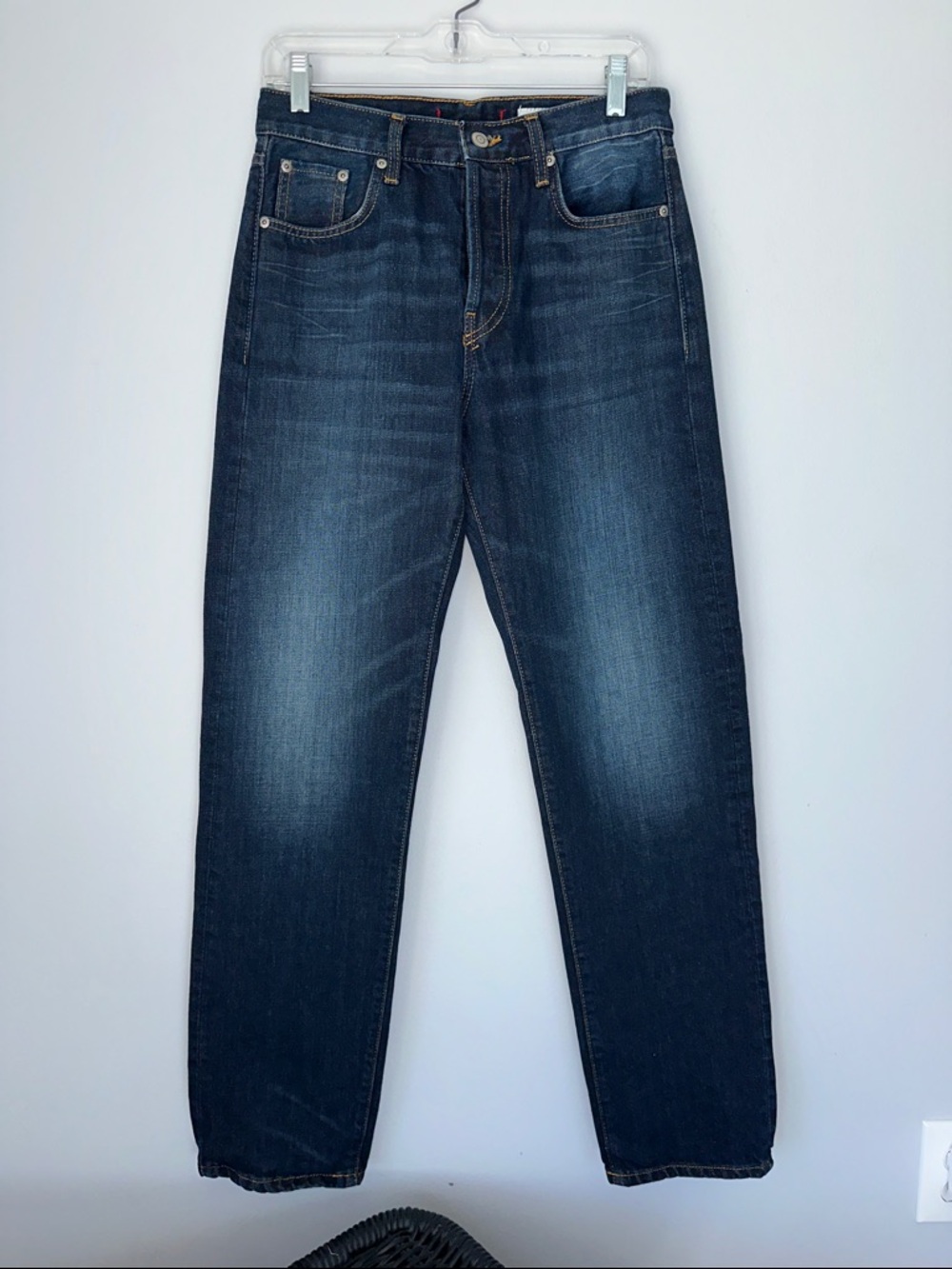 Zara Women's Dark Blue Relaxed Jeans